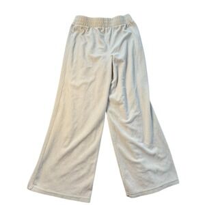 Wallflower Womens Pants Size XL Wide Leg Lounge Terry Comfy Casual Beige